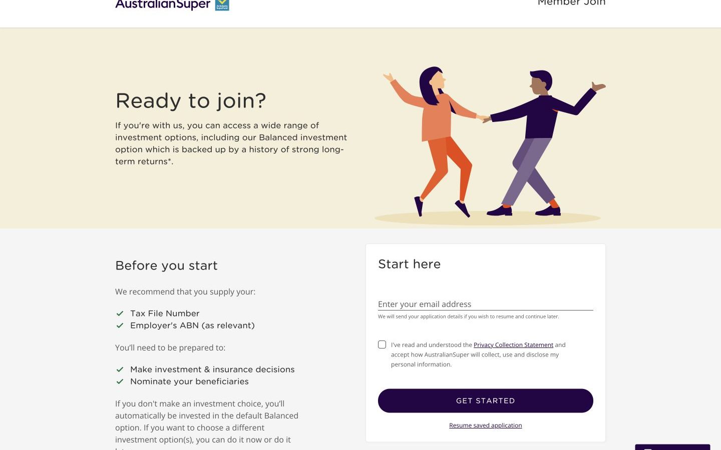 AustralianSuper vs Rest: which joining journey explains the product better?