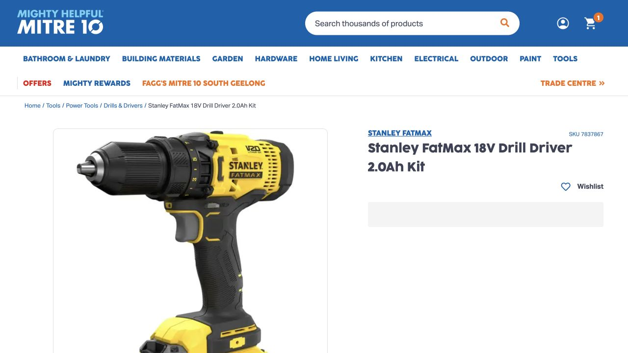 Bunnings vs Mitre 10: which site makes buying a cordless drill easier?