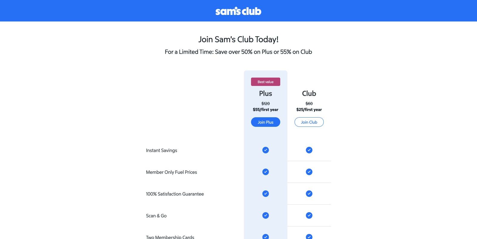 Costco vs Sam’s Club: which basic membership journey is clearer?
