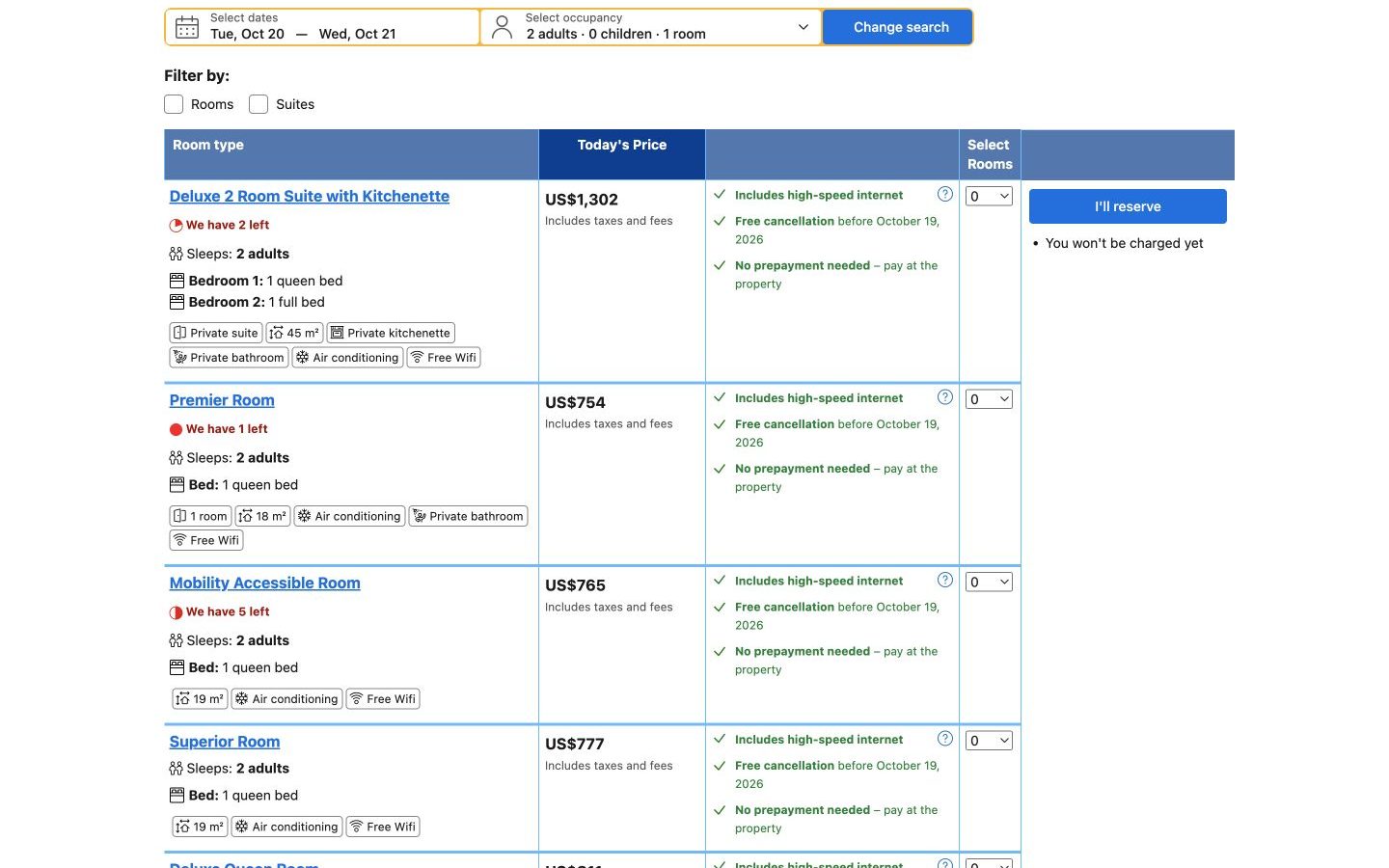 Expedia vs Booking.com: which site makes booking a refundable Manhattan hotel easier?