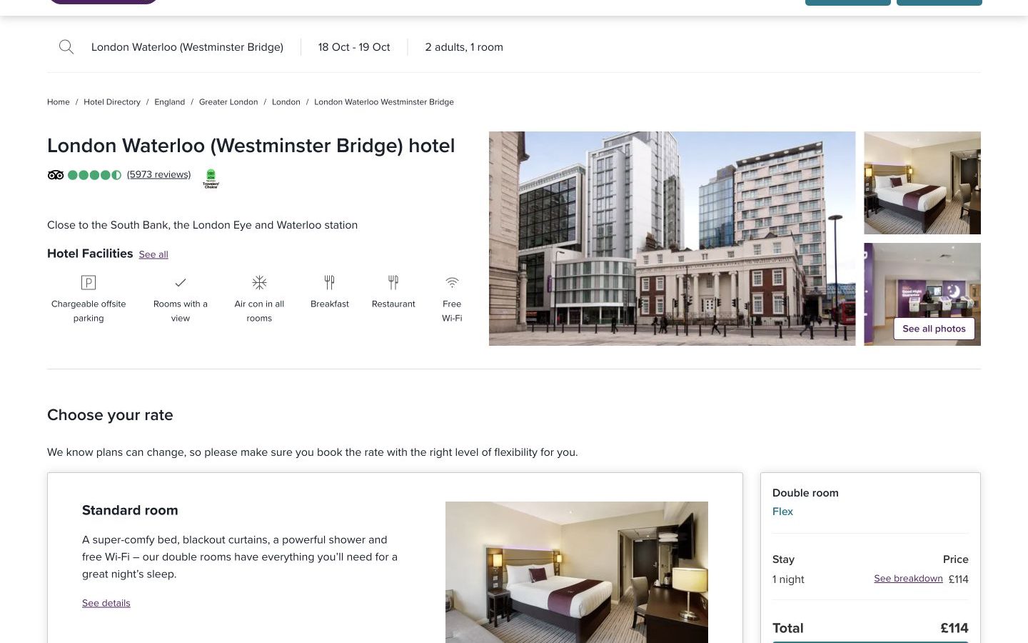 Premier Inn vs Travelodge: which site makes booking London Waterloo easier?